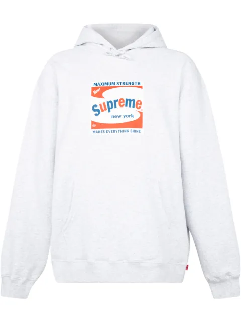 Supreme Shine logo-print hoodie Grey SU10330