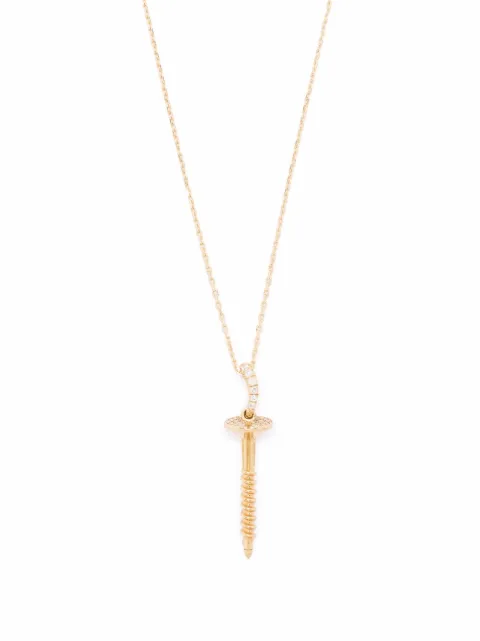 Aurelie Bidermann 18kt yellow gold Screw diamond necklace Gold VISPD01GV12CHAIN40