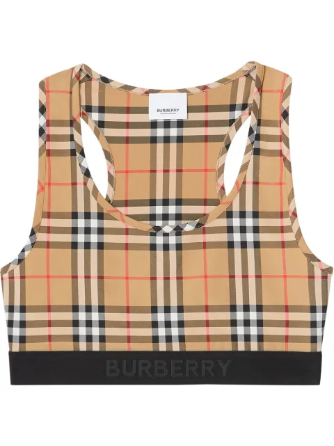 Burberry Vintage Check sports bra Brown 8032877