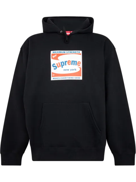 Supreme Shine logo-print hoodie Black SU10297