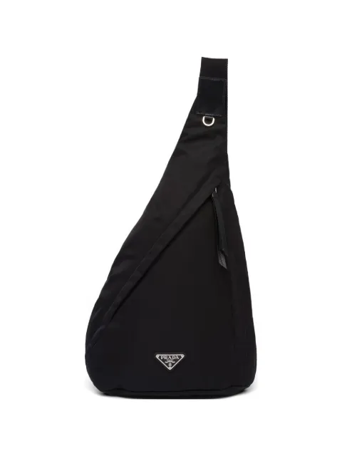 Prada Re-Nylon logo-plaque backpack Black 2VZ092VOOO2DW3