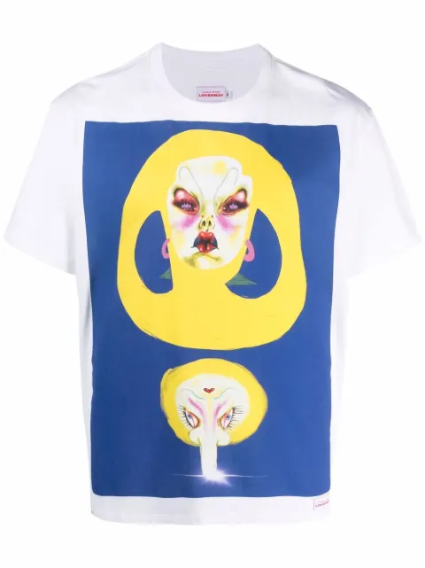 Charles Jeffrey Loverboy Artwork cotton T-shirt White CJLSS21AT