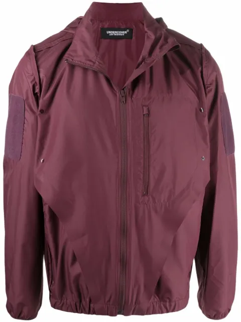 Undercover slogan-print lightweight jacket Red UC1A4215