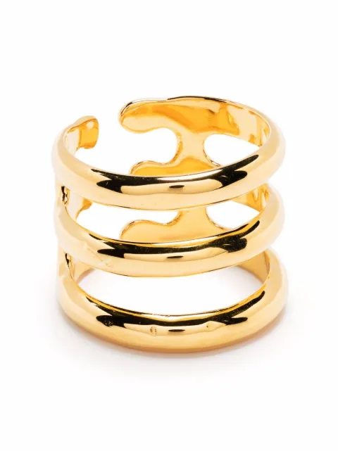 Aurelie Bidermann Esteban band ring Gold ESTBA01MG