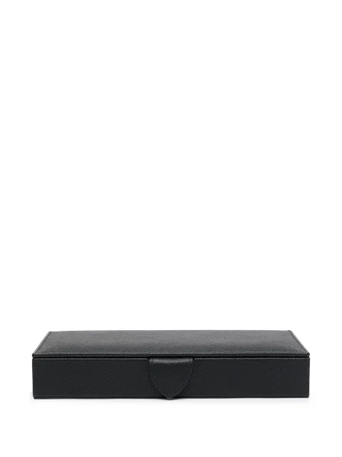 Smythson Panama cufflink box Blue 1012985