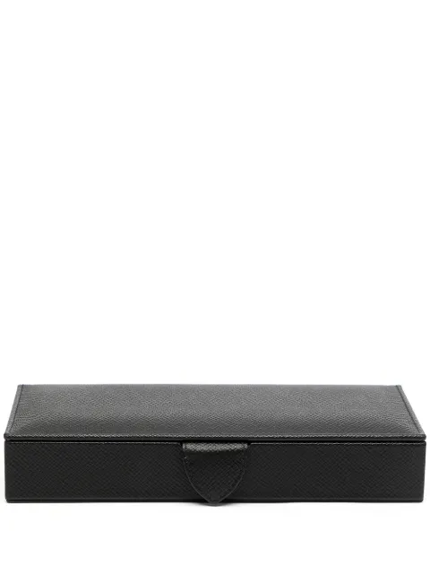 Smythson Panama cufflink case Black 1012984