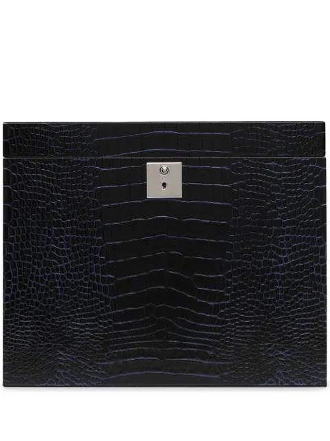 Smythson Mara Deluxe jewellery box Blue 1020393