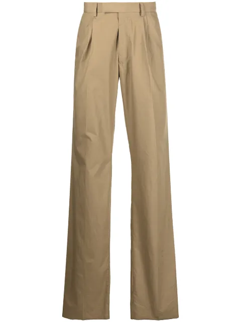 AMIRI box-pleat straight-leg trousers Brown MPR001