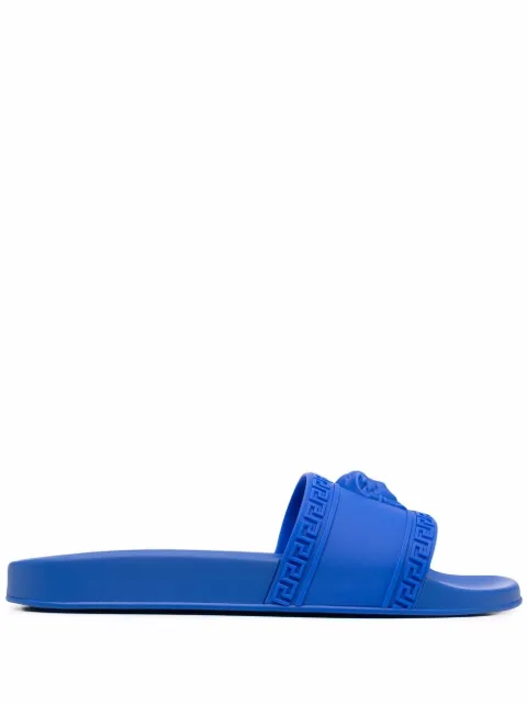 Versace Medusa head slides Blue DSU5883DGO9G
