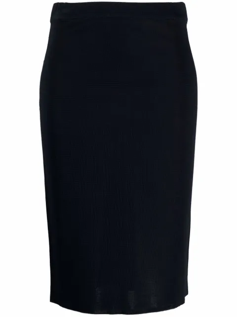 Gianfranco Ferré Pre-Owned 1990s knitted pencil skirt Blue GGFER250