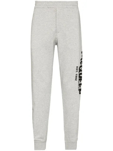 Alexander McQueen graffiti-print track pants Grey 688714QSZ81