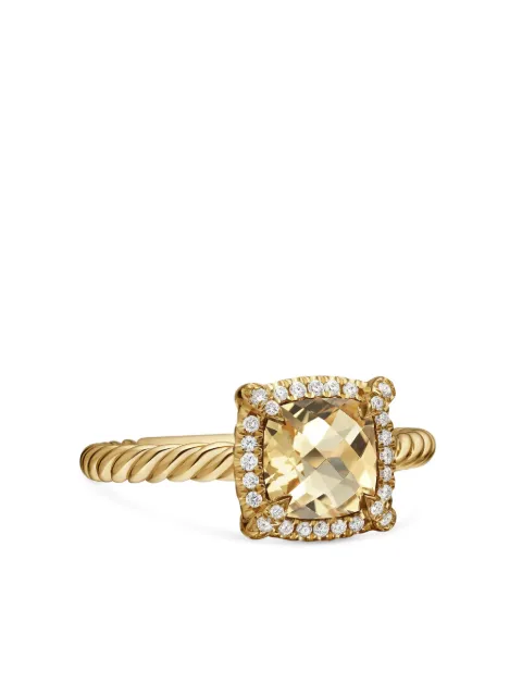 David Yurman 18kt yellow gold Petite Chatelaine citrine and diamond ring (7mm) Gold R14202D88ACCDI