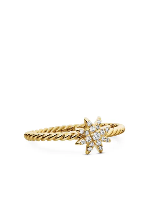 David Yurman 18kt yellow gold Petite Starburst diamond ring (7.5mm) Gold R16844D88ADI
