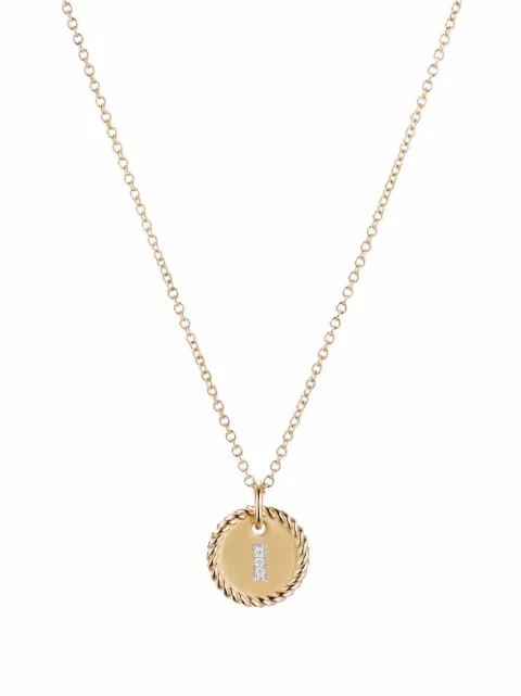 David Yurman 18kt yellow gold Initial I pendant necklace Gold N0879288ADII