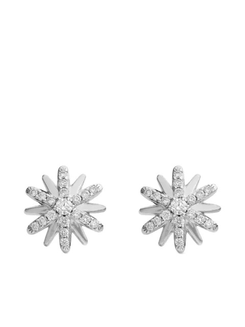 David Yurman sterling silver Petite Starburst diamond stud earrings (10mm) Silver E16399DSSADI