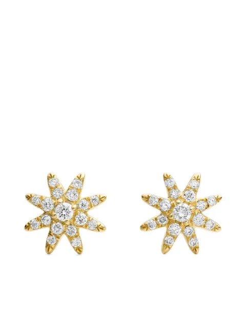 David Yurman 18kt yellow gold Petite Starburst diamond stud earrings (7.5mm) Gold E16431D88ADI