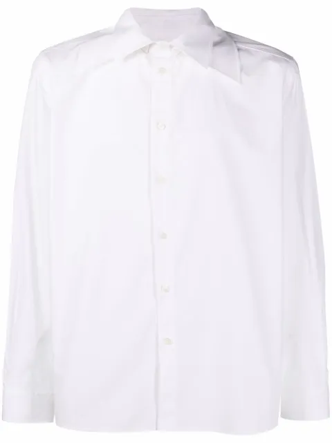 Valentino Garavani spread-collar cotton-poplin shirt White VABI754WW