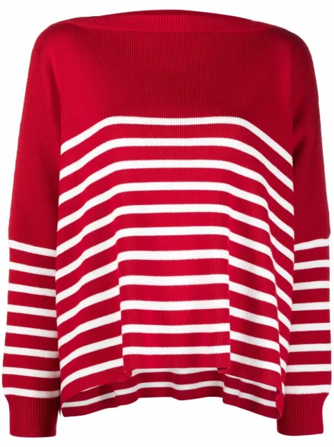 Valentino Garavani horizontal-stripe jumper Red BKC24F6H0
