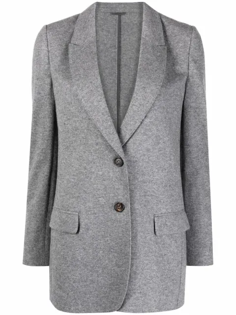 Brunello Cucinelli single-breasted cashmere jacket Grey ML8962150C210