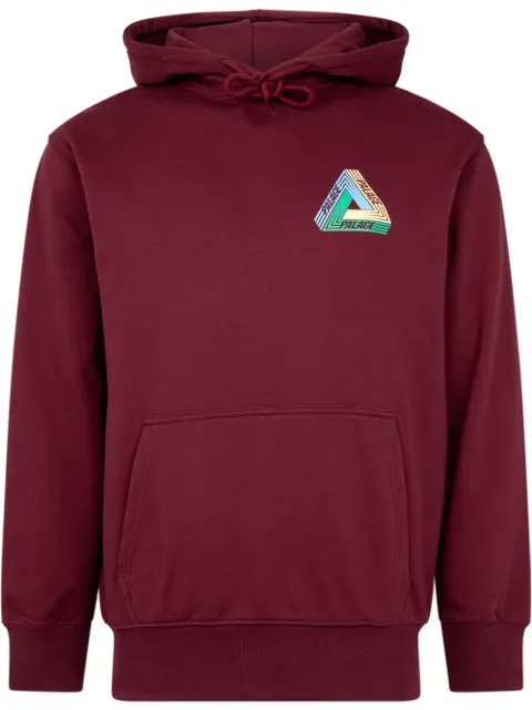 Palace Tri-Dart "Burgundy" drawstring hoodie Red P19HD091