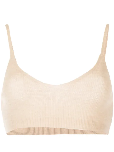 Cashmere In Love Alessi knitted cashmere bralette White ALESSI