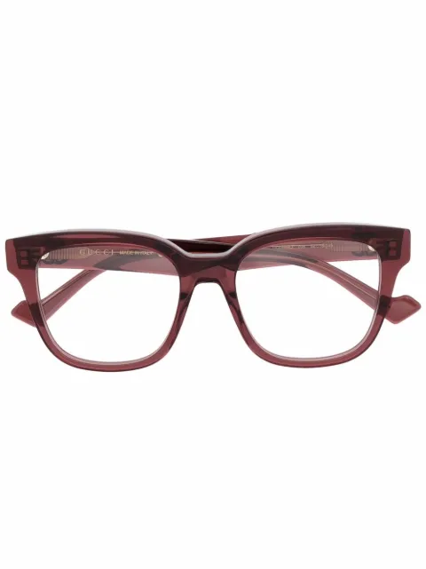 Gucci Eyewear square-frame clear glasses Pink GG0958O006