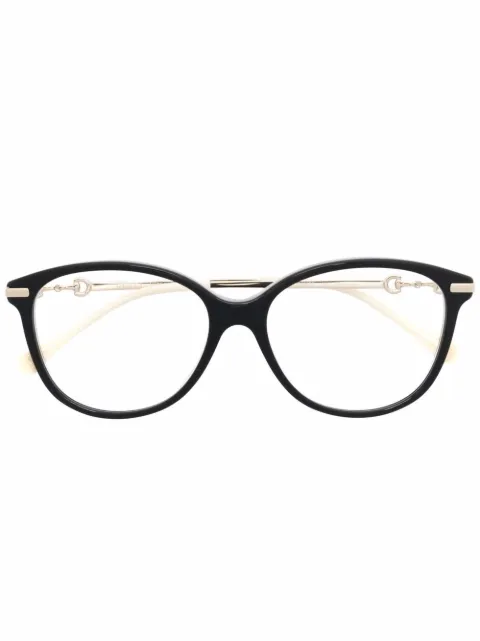 Gucci Eyewear round-frame clear glasses Black GG0967O001