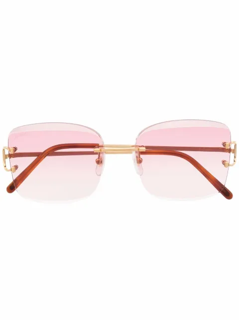 Cartier Eyewear square-frame gradient sunglasses Gold CT0007RS001