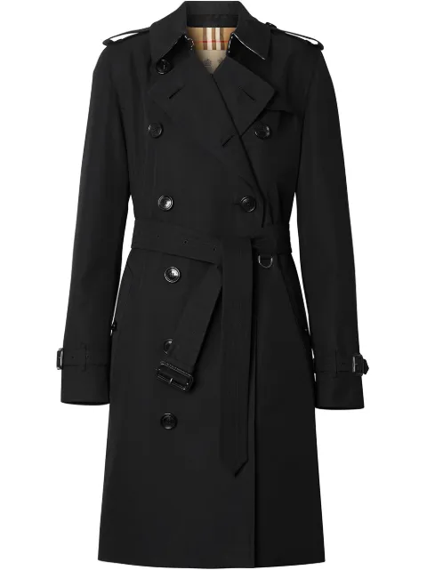 Burberry The mid-length Kensington Heritage trench Black 8045783