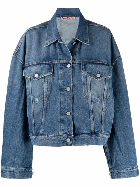 Acne Studios cropped denim jacket Blue A90390