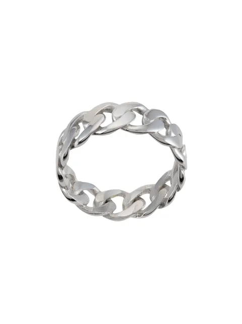 Nialaya Jewelry chain-link band ring Silver WRING120