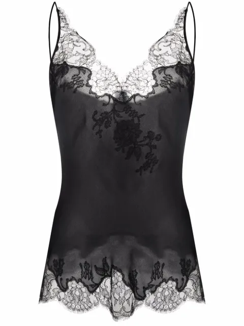 Carine Gilson lace-panelled silk camisole Black SN0818NPAW20BLKBLK