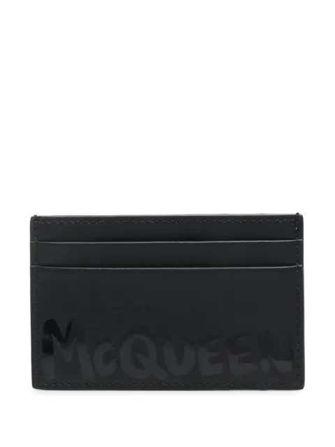 Alexander McQueen logo-print cardholder Black 6021441AACS1000