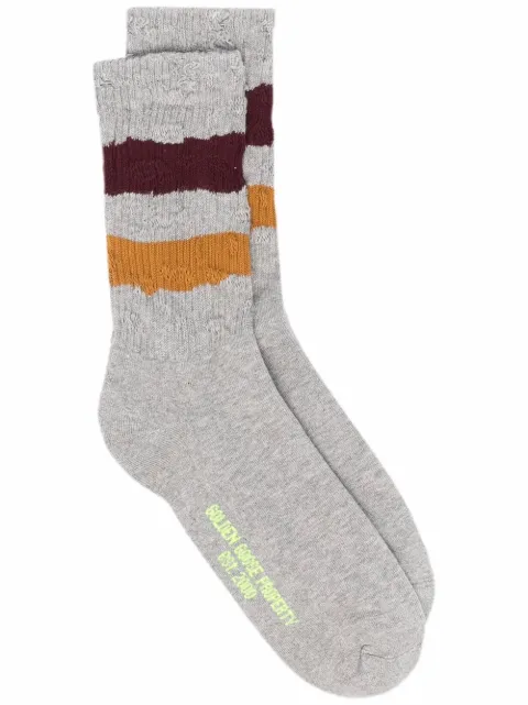 Golden Goose stripe-trim socks Grey GUP00883P000488