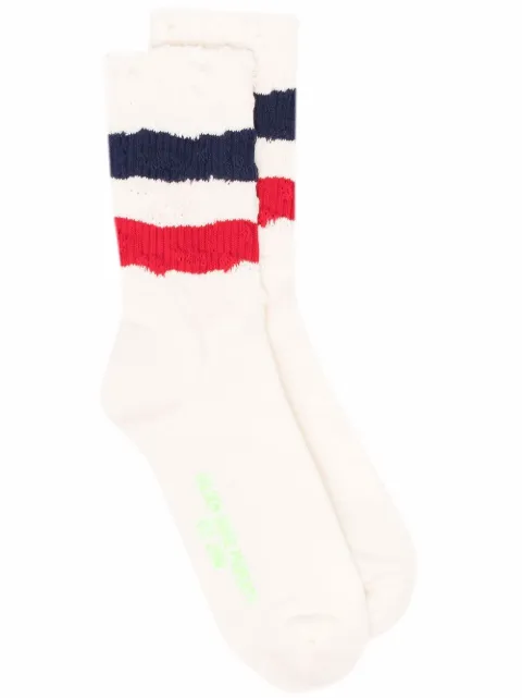 Golden Goose stripe trim socks White GUP00883P000488