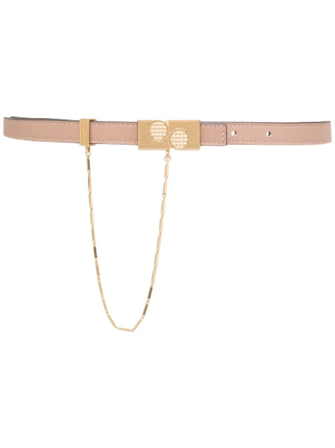 Ports 1961 chain-link leather belt Pink PW121ABE07UCFN025