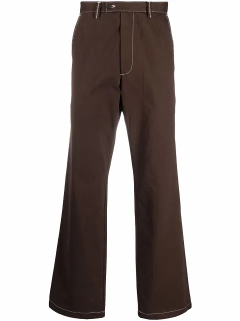 Phipps straight-leg organic cotton trousers Brown PHSS21P22C003