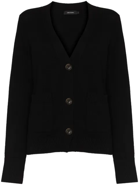 Lisa Yang Davvi oversized V-neck cardigan Black 202084BL00