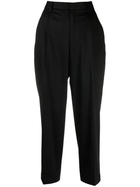 Woolrich dart-detail tapered trousers Black CFWWTR0081FRUT2244