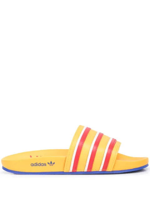 adidas x McDonalds stripe pattern slides Orange H02574