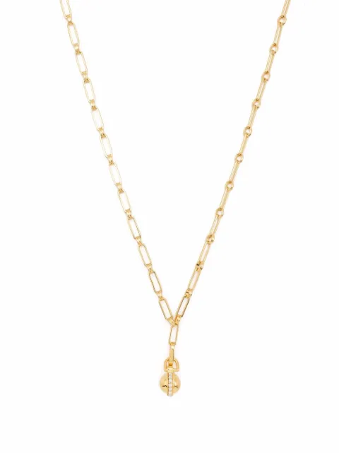 Missoma Aegis chain pavé sphere pendant necklace Gold CRGN31OP