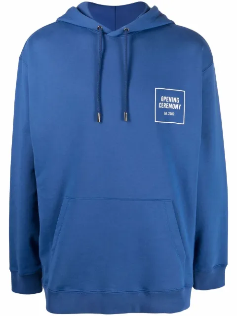 Opening Ceremony graphic-print hoodie Blue YMBB001S21FLE0014784