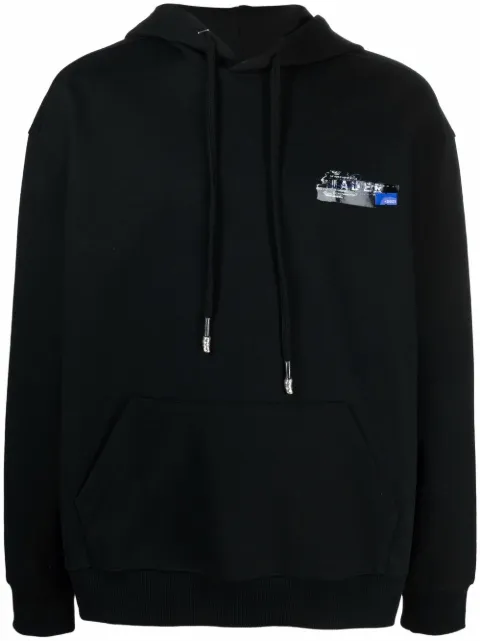 Ader Error logo-print pullover hoodie Black BKASSHD06BK2