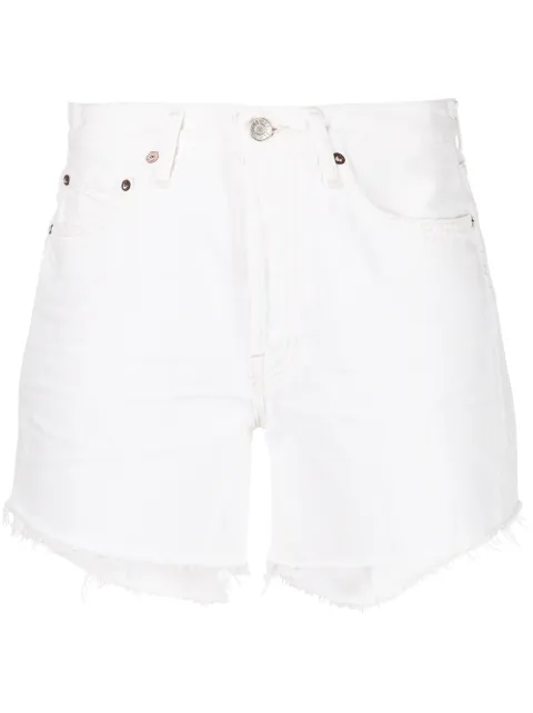 AGOLDE Parker high-waisted denim shorts White A90101183