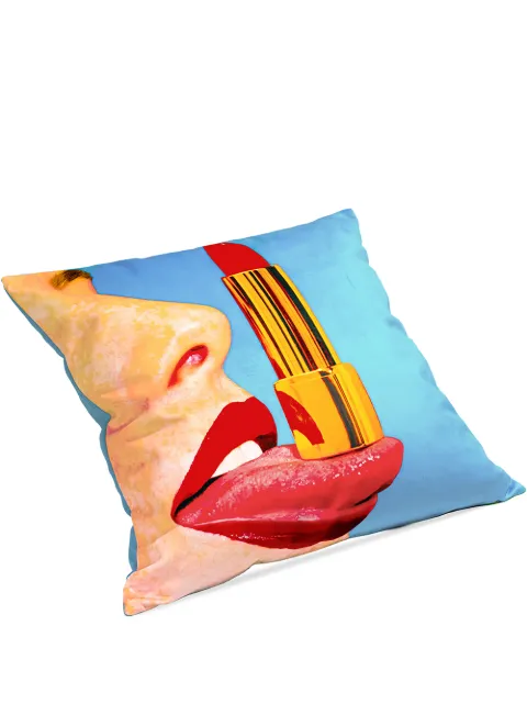Seletti x Toiletpaper Tongue cushion Blue 2333