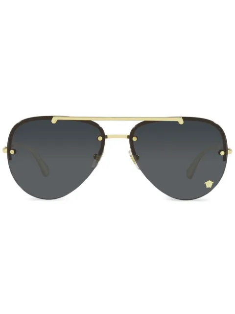 Versace Eyewear Medusa Glam pilot-frame sunglasses Gold VE2231100287