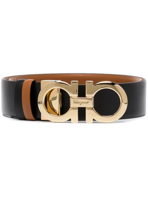 Ferragamo reversible and adjustable Gancini belt Black 674471