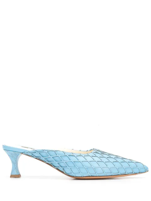 Rochas laser-cut mules Blue RO36001A13004