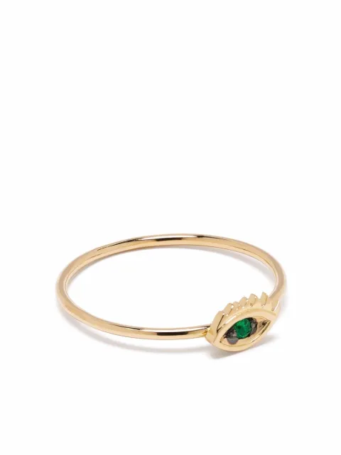 Delfina Delettrez 18kt yellow gold Micro-Eye emerald ring Gold ANA1027A