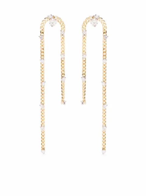 Delfina Delettrez 18kt yellow gold Unchain My Art diamond earrings Gold UMA5004A